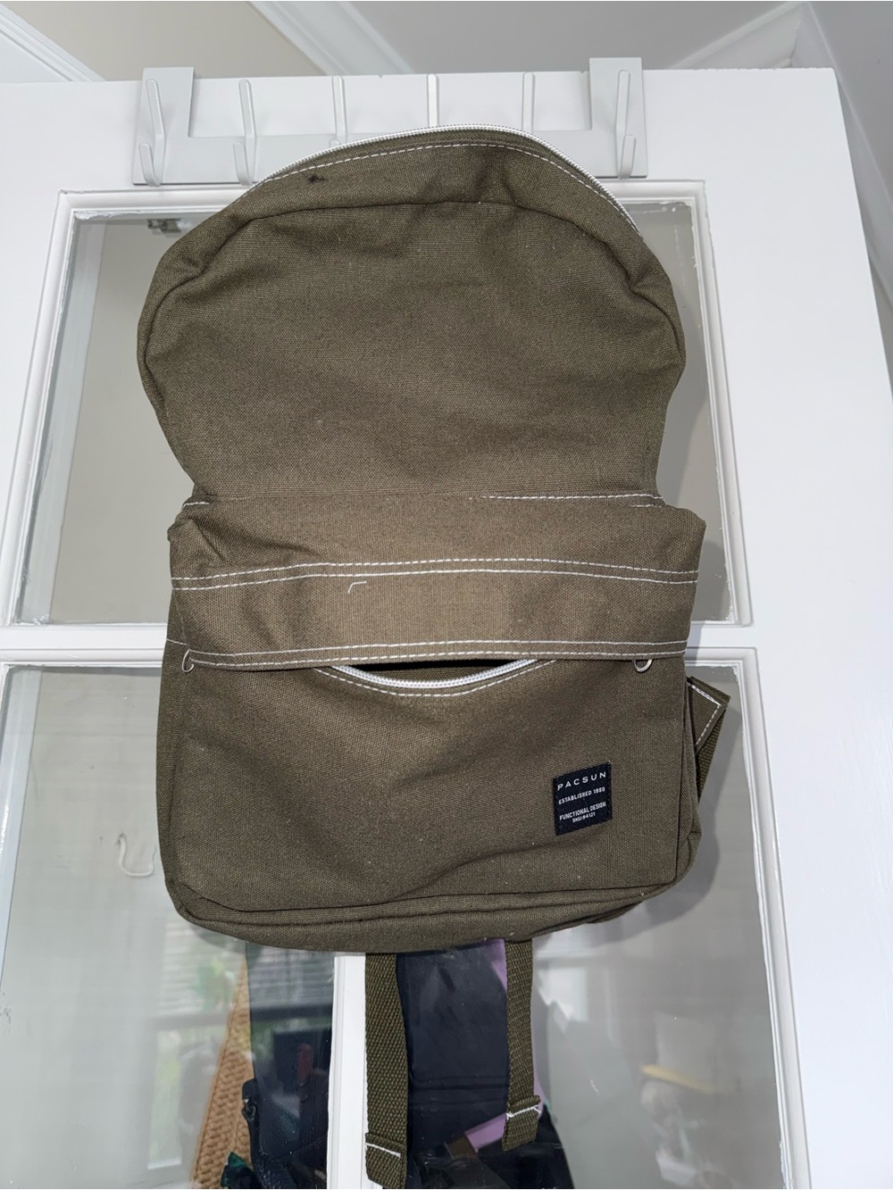 PacSun Olive Canvas Backpack